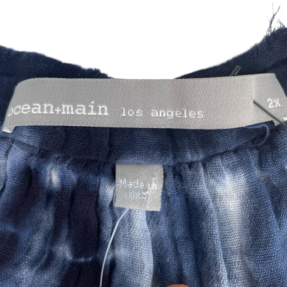 Ocean+Main Tie Dye Tunic Top 2X Blue NWOT - Picture 4 of 9
